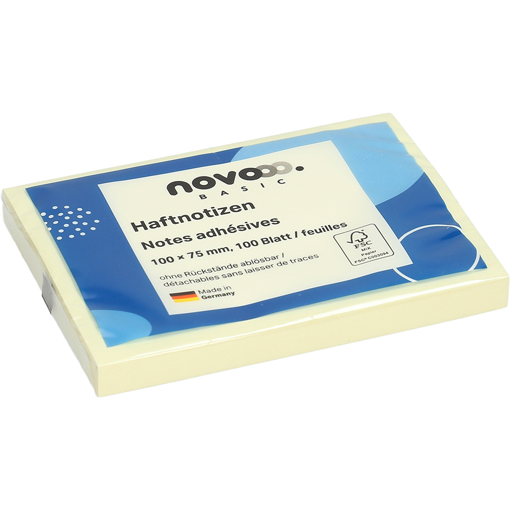 photo NOVOOO Bloc-notes 100x75mm 5657-01 jaune 100 feuilles