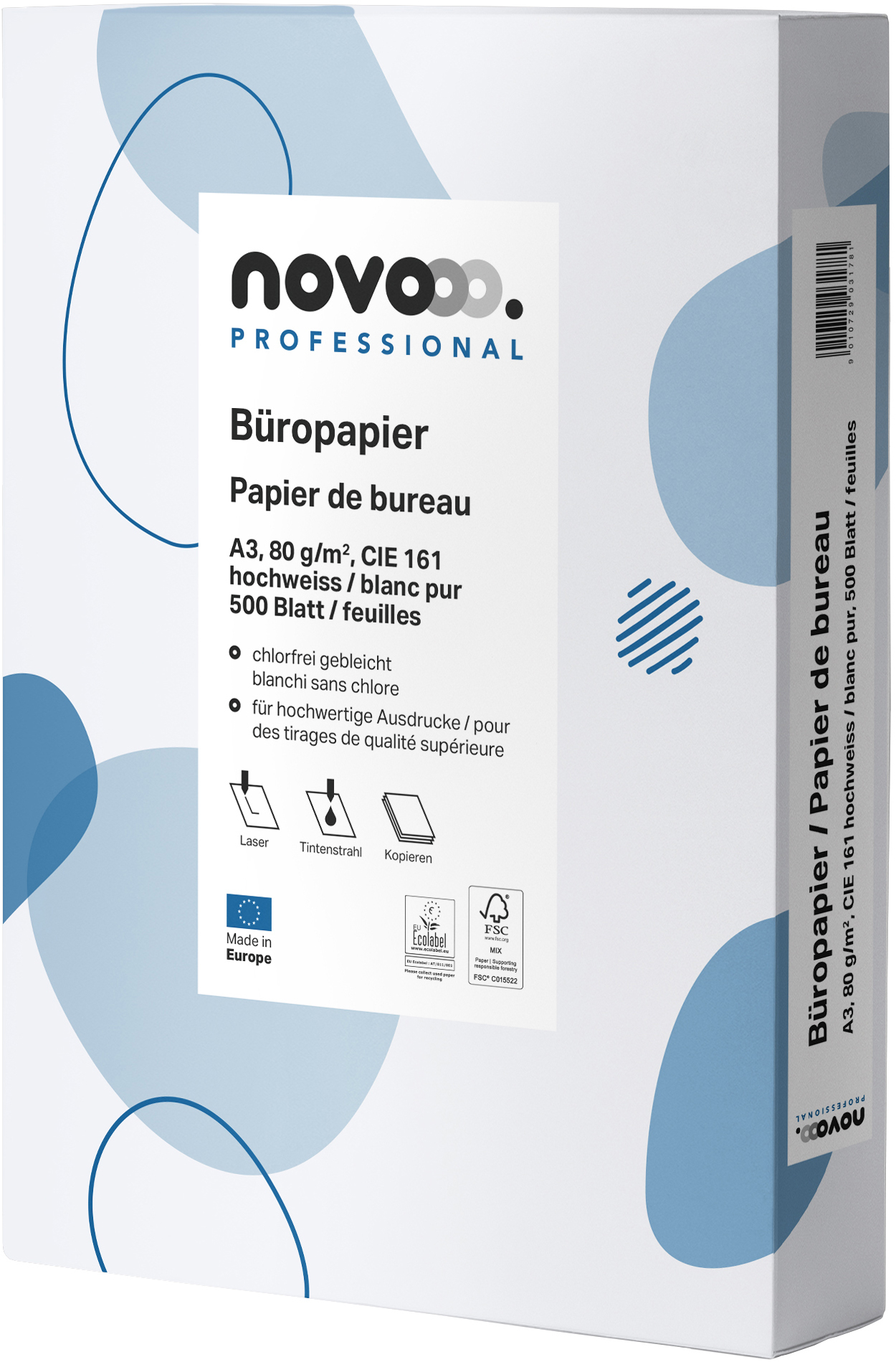 photo NOVOOO Papier à copier, 80g A3 641913 Professional 500 feuilles