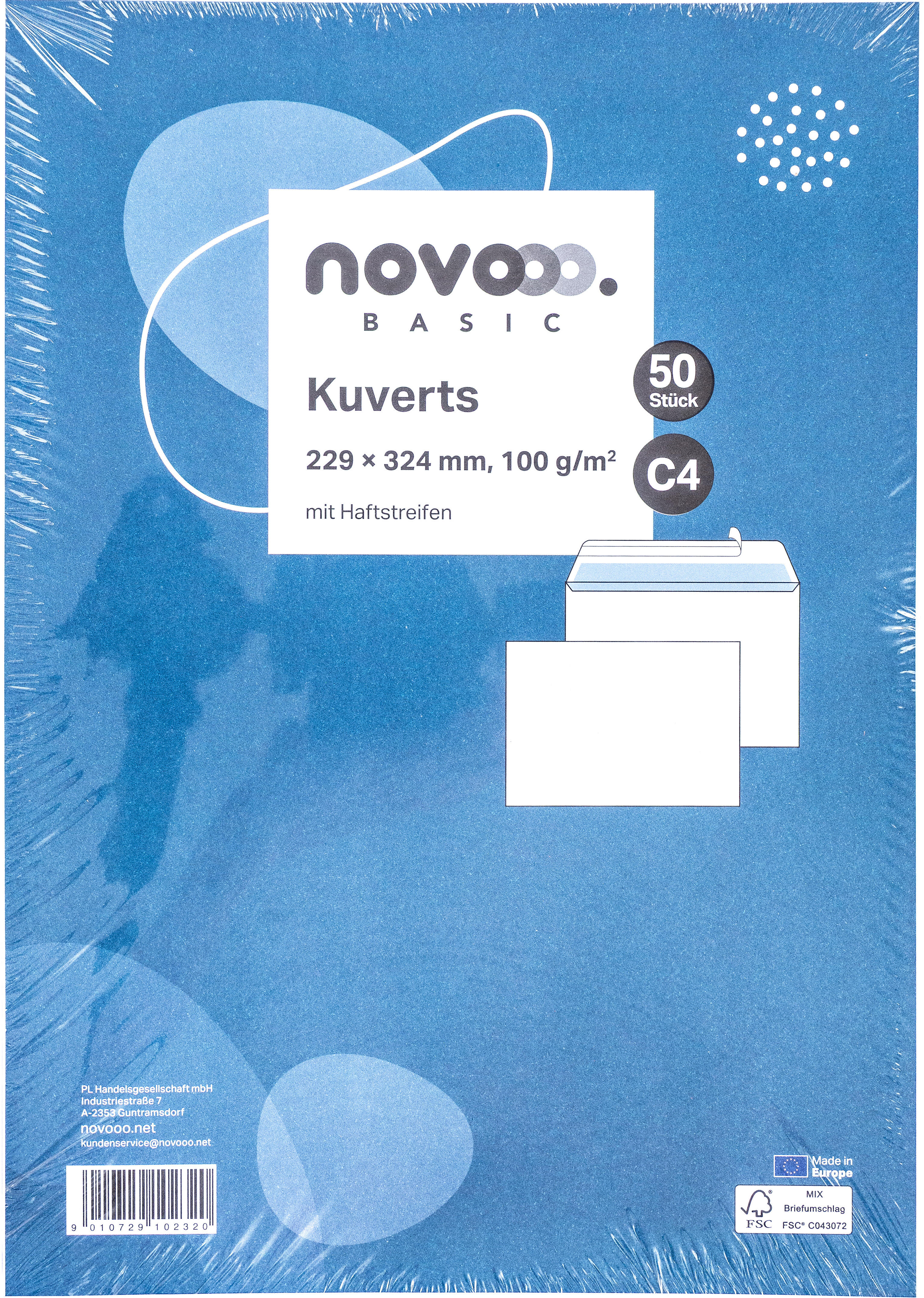 photo NOVOOO Enveloppe s/fenêtre C4 731512 100g, blanc 50 pièces