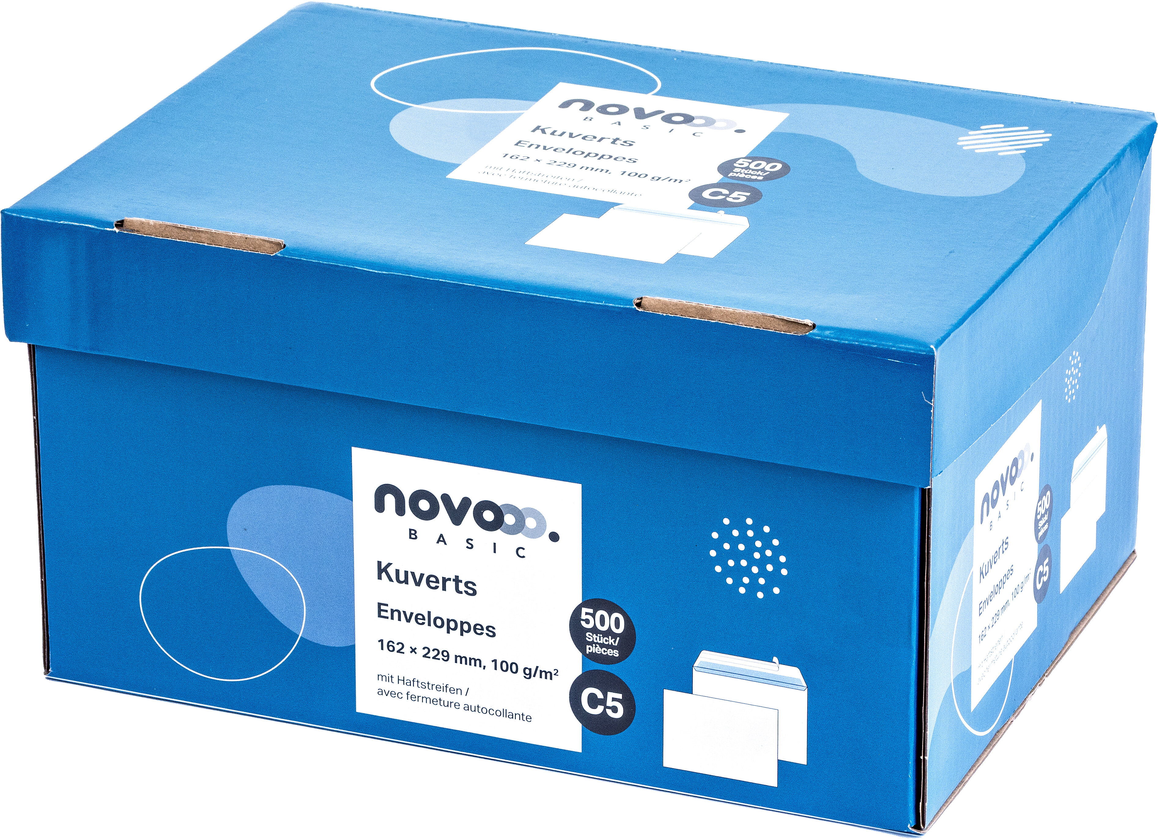 photo NOVOOO Enveloppe s/fenêtre C5 731518 100g, blanc 500 pièces