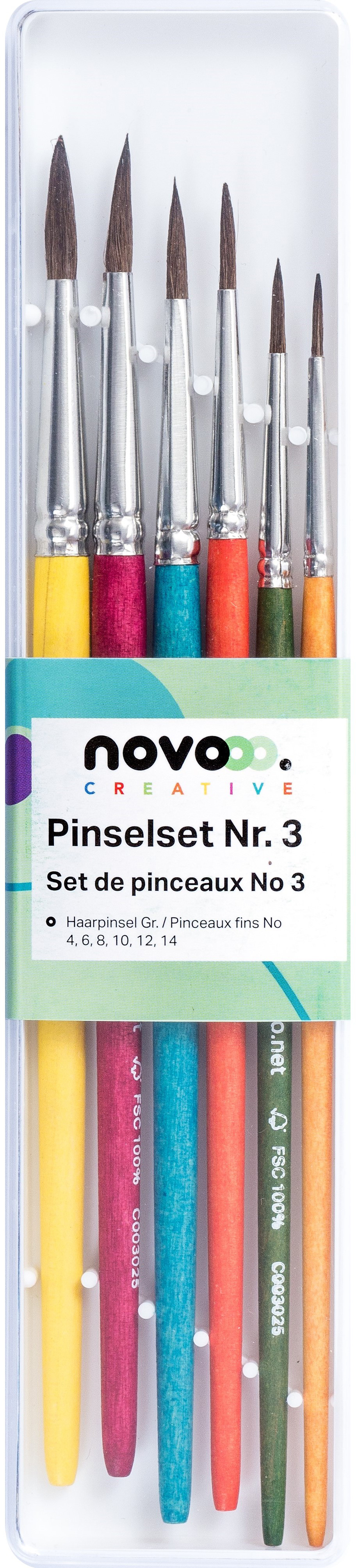 photo NOVOOO Set de pinceaux Nr. 3 93942-9904 6-pièces