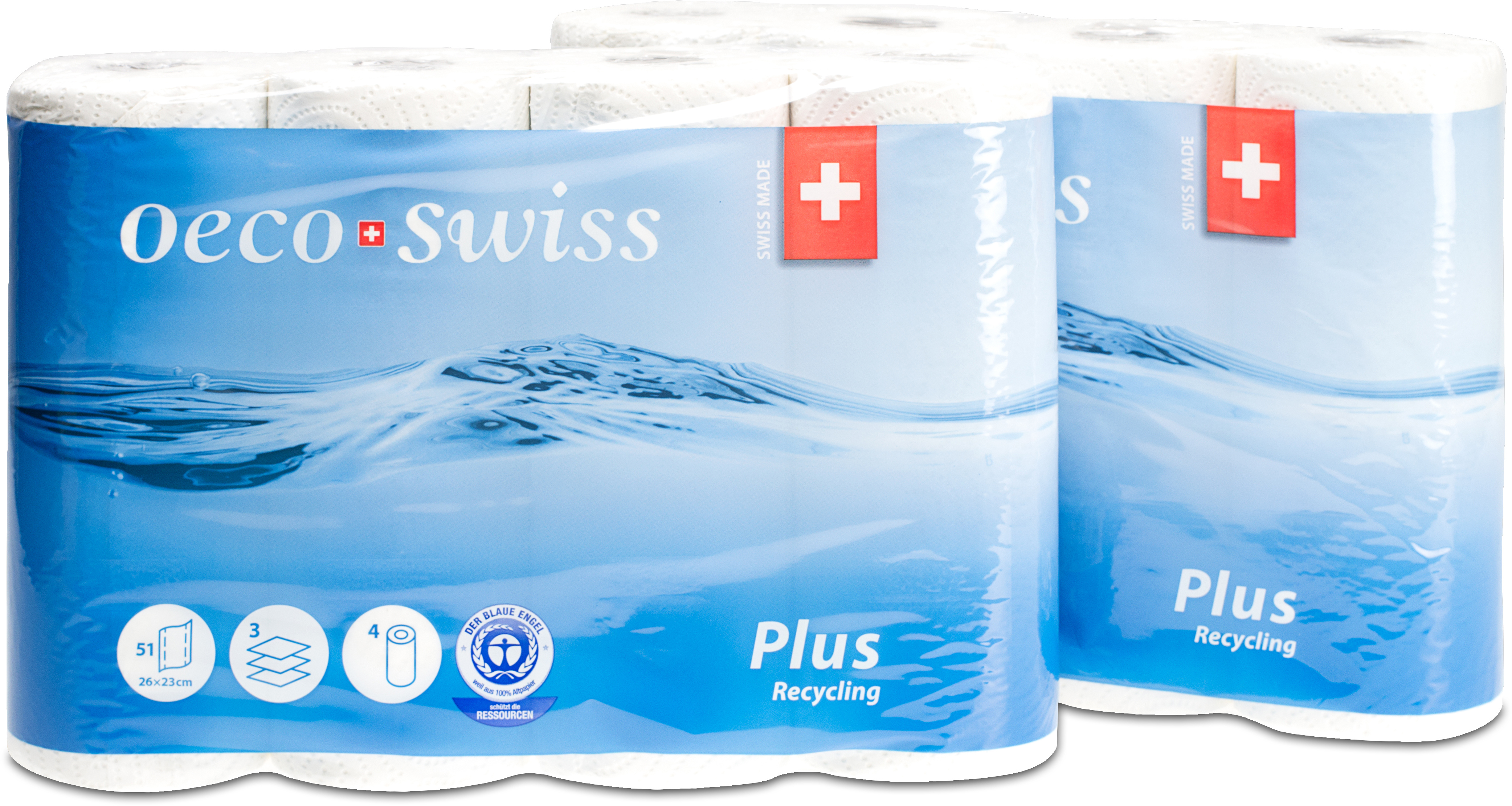 photo OECO SWISS Papier ménage Plus 3388517 4 rouleaux