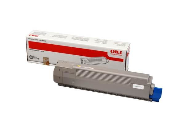 photo OKI Toner yellow 44643001 C801/821 7300 pages