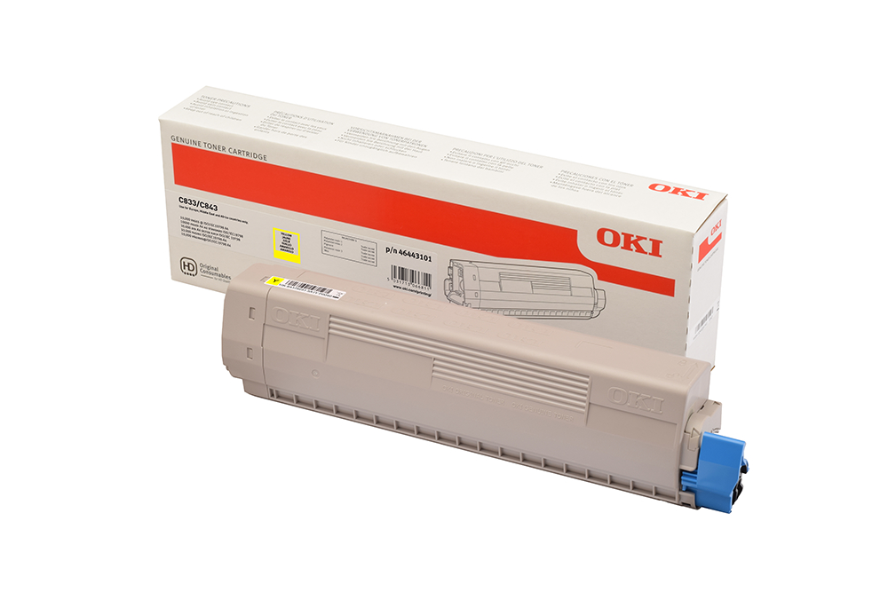 photo OKI Toner HY yellow 46443101 C833/C843 10'000 pages