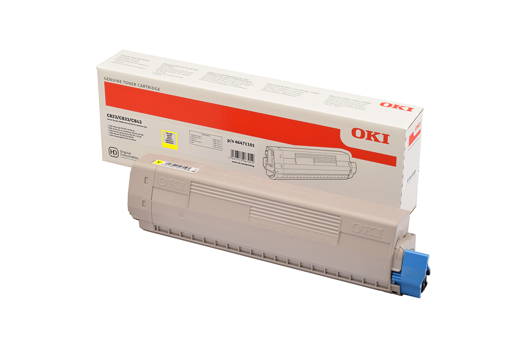 photo OKI Toner yellow 46471101 C823/C833/C843 7000 pages