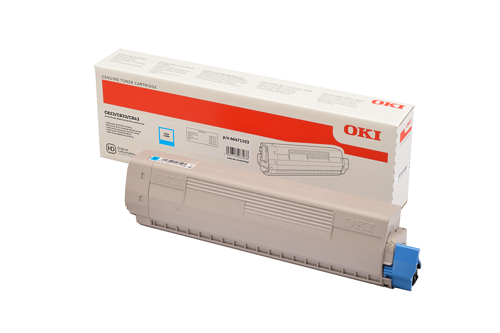 photo OKI Toner cyan 46471103 C823/C833/C843 7000 pages