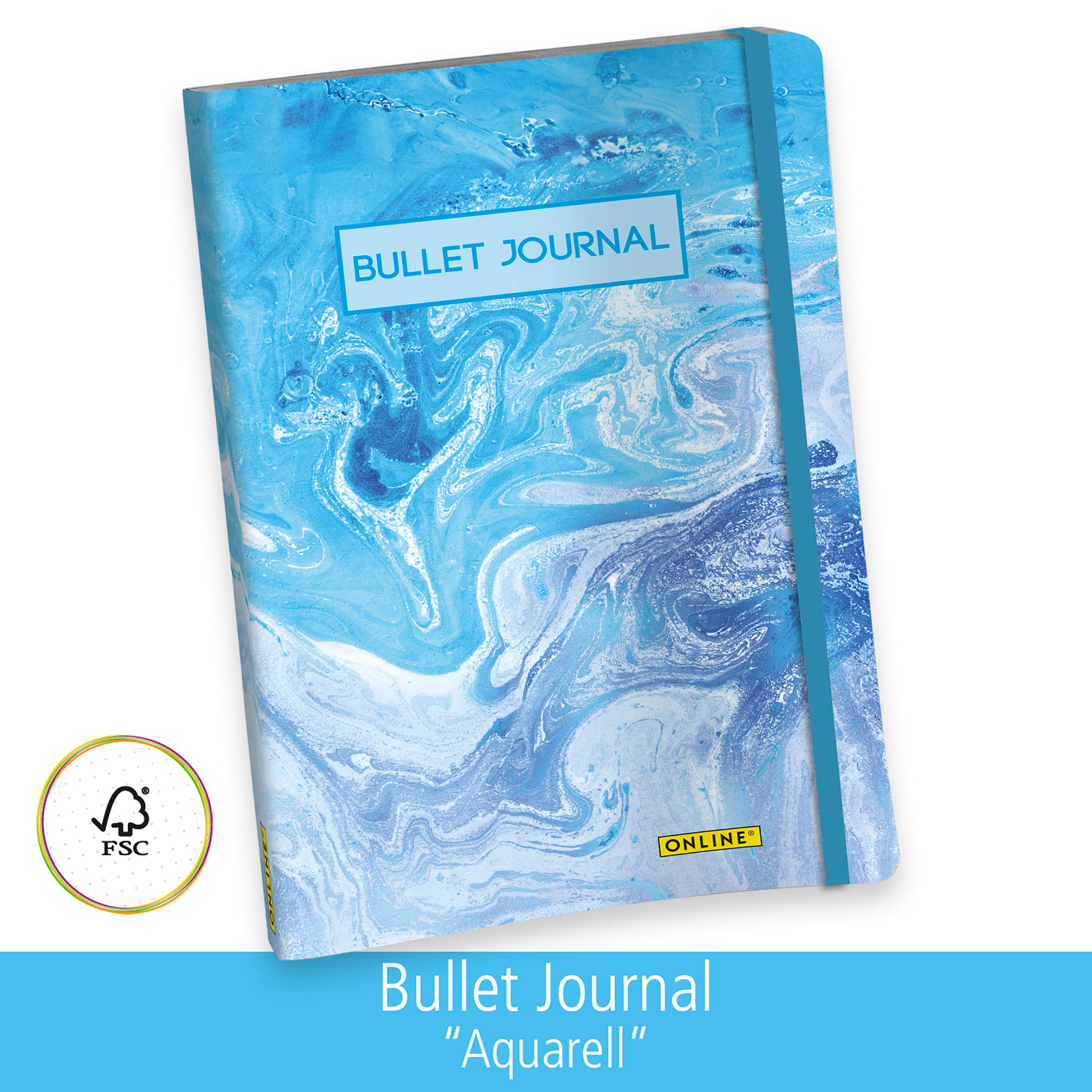 ONLINE Bullet Journal A5 02250 Aquarell 96 flls.