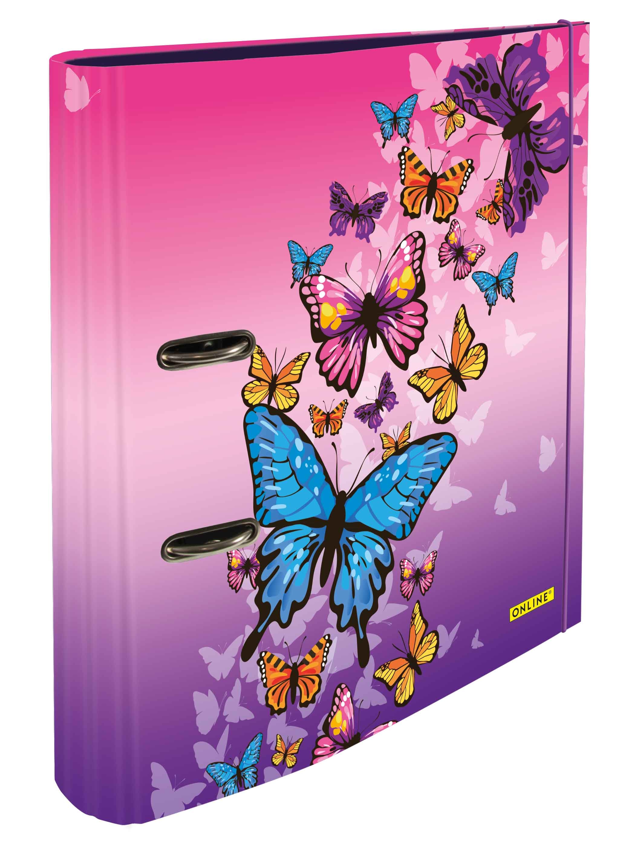 photo ONLINE Raccoglitore Butterfly 7cm 10148/6 with elastic A4