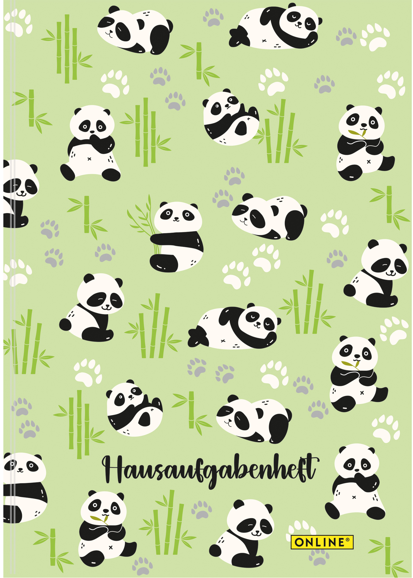 photo ONLINE Cahier de devoirs A5 10167/12 Panda, allemand 48 feuilles