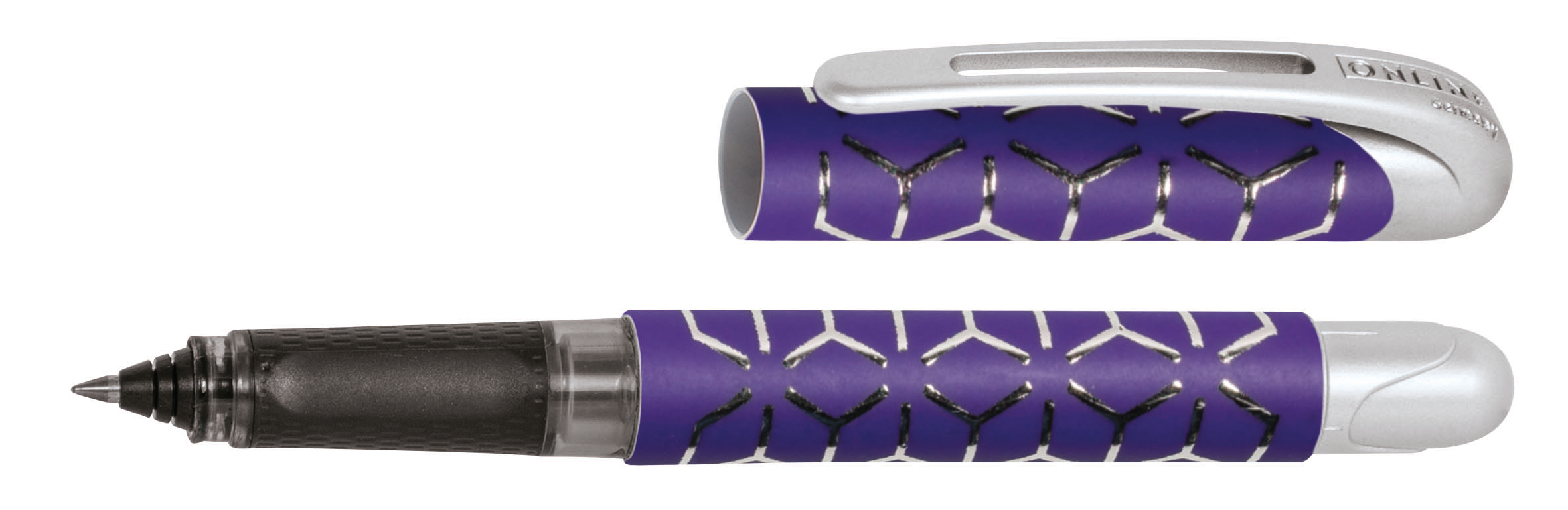 ONLINE Rollerball College 0.7mm 12522/3D Black/Purple Style Silver Black/Purple Style Silver