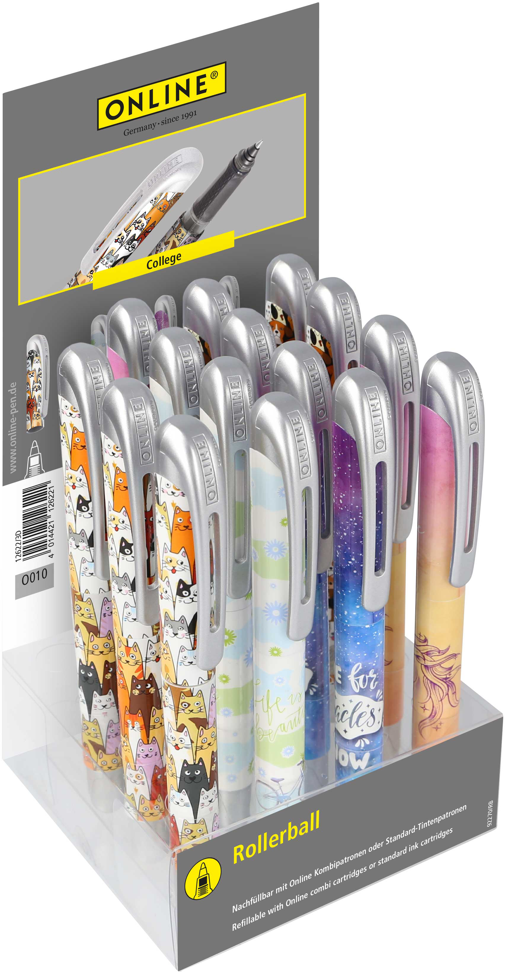 ONLINE Display Rollerball College 12637/15 Happy Life 15 pièces