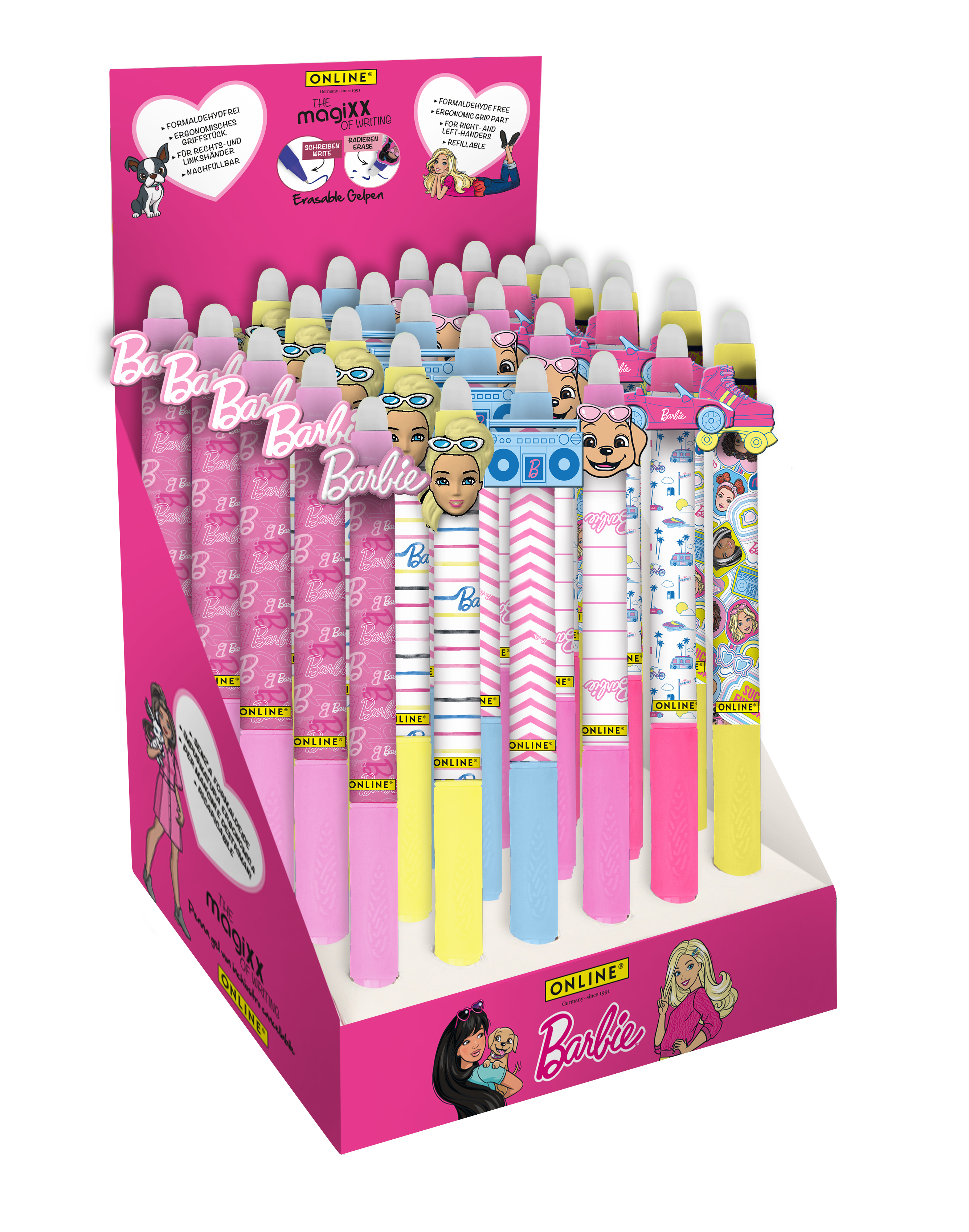 photo ONLINE Stylo Gel magiXX Fun Barbie 18100/30 Display, assorté 30 pièces