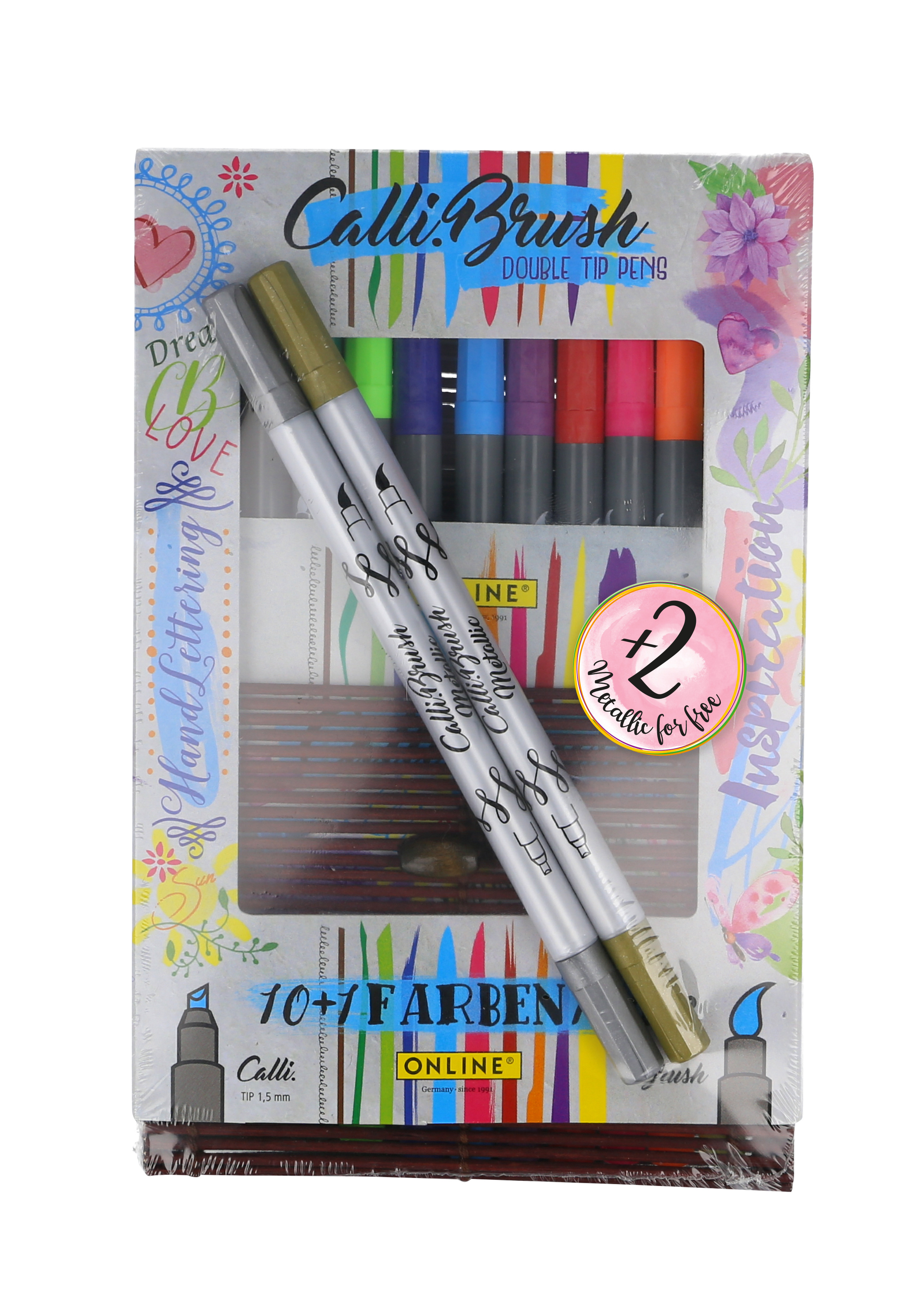 Calli Brush Pens Bamboo 19103 inkl. gold+silber ass.