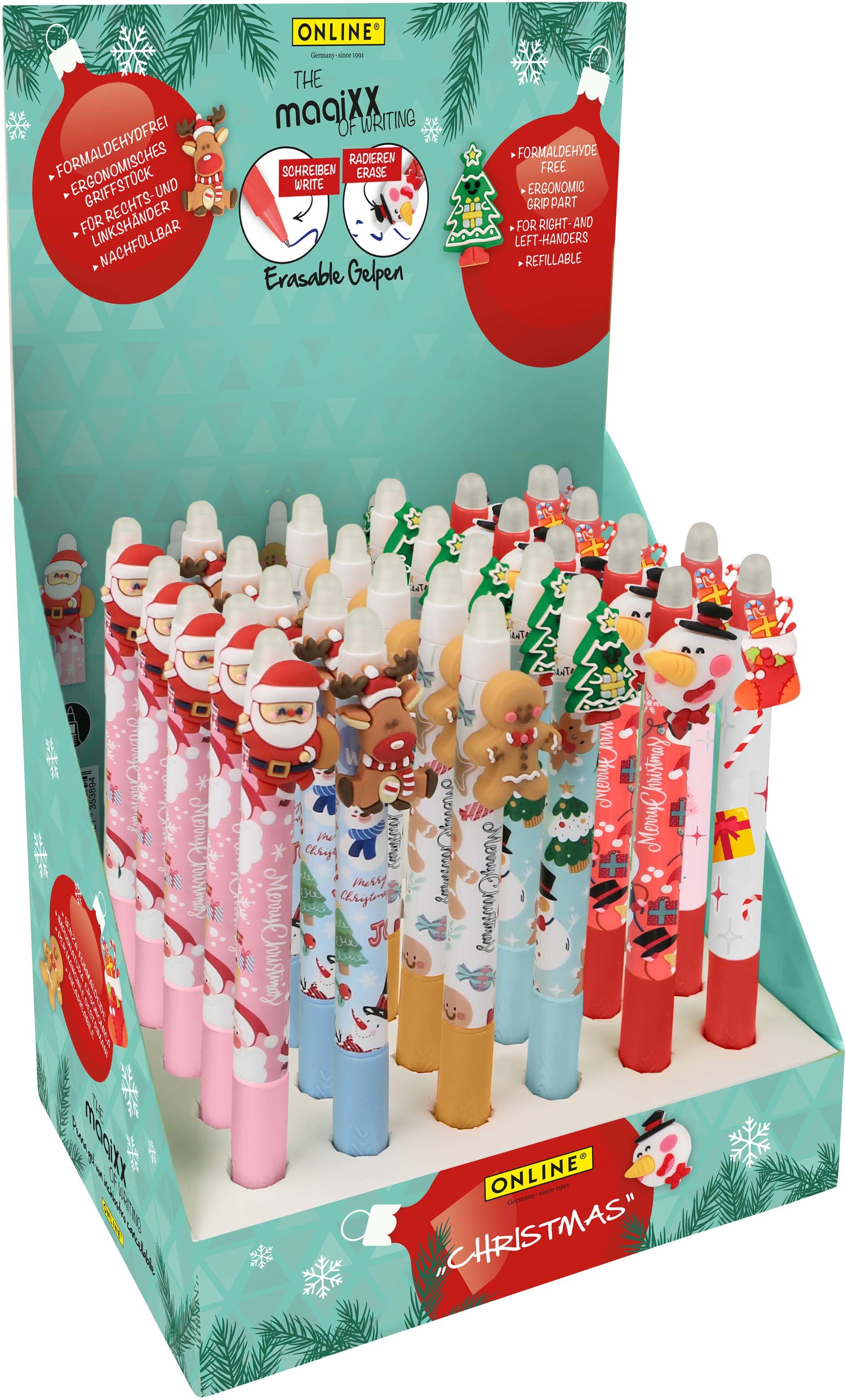 photo ONLINE Gelschreiber magiXX Christmas 35436/30 Display, assorté 30 pièces