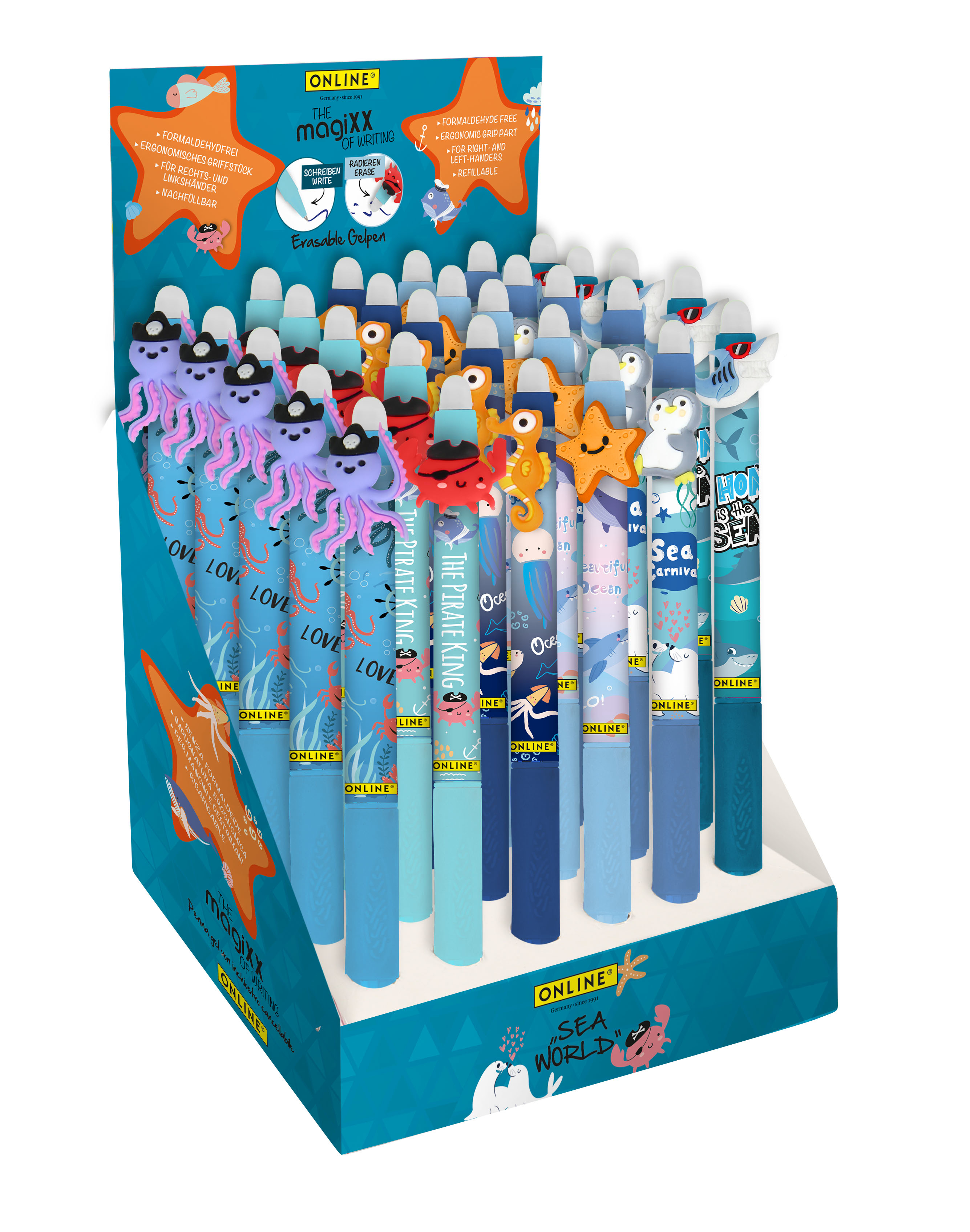 photo ONLINE Stylo gel magiXX Sea World 35483/30 Display, assorti 30 pièces