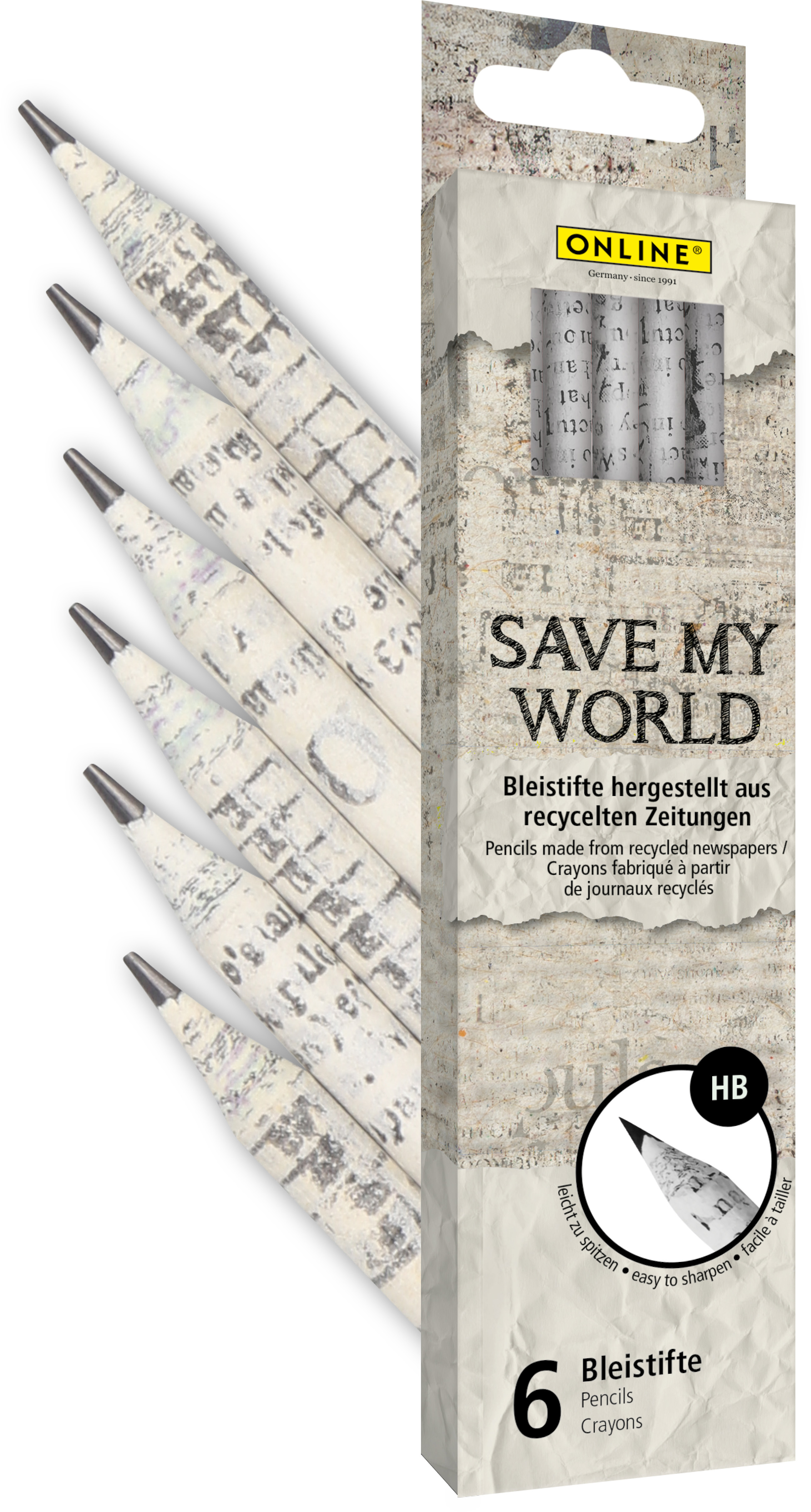 ONLINE Crayon Save My World HB 7919 6 pcs.