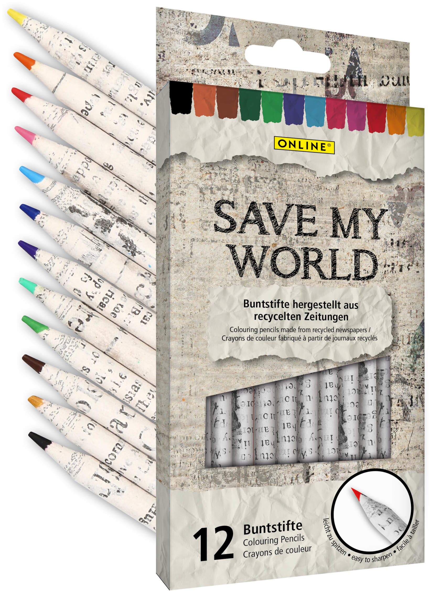 ONLINE Crayon coul. Save My World 7920 12 pcs.