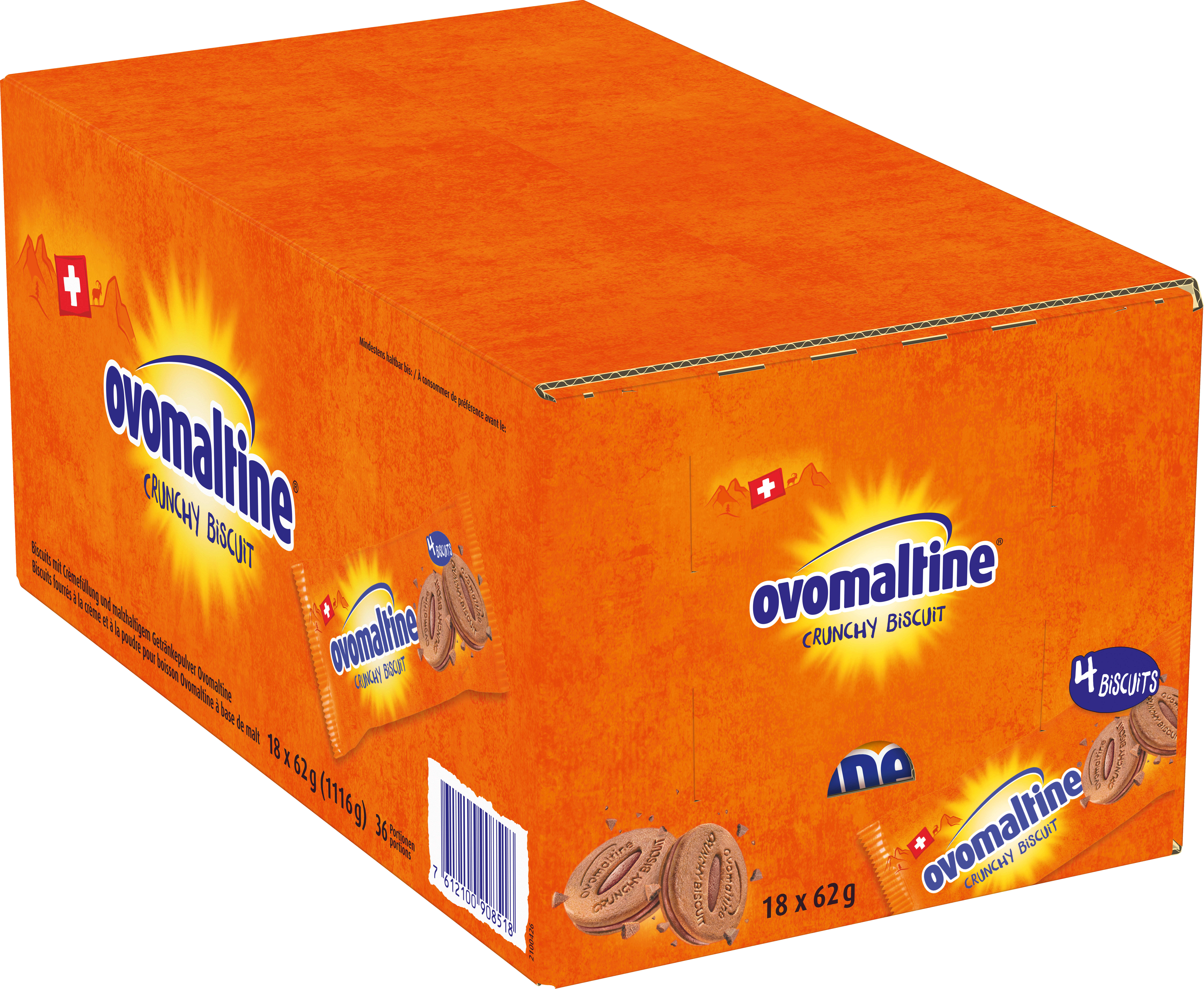 photo OVOMALTINE Crunchy Biscuits 116130 18x62g