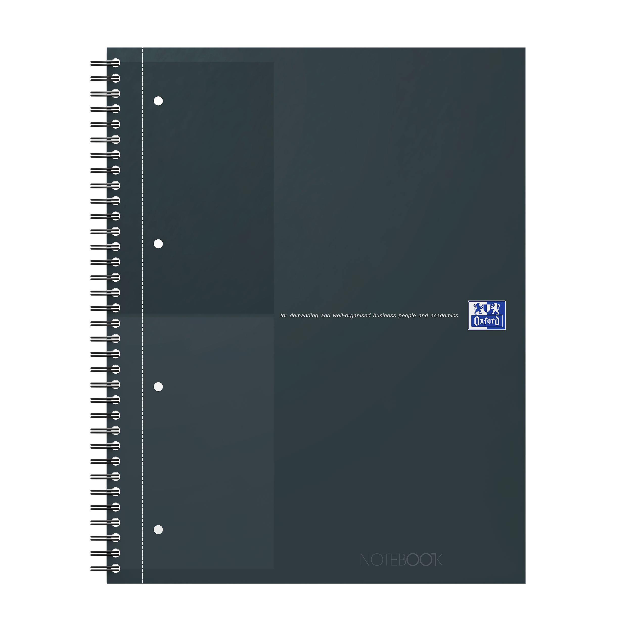 photo OXFORD Carnet à spirales A4+ 400194457 ligné, noir 80 feuilles