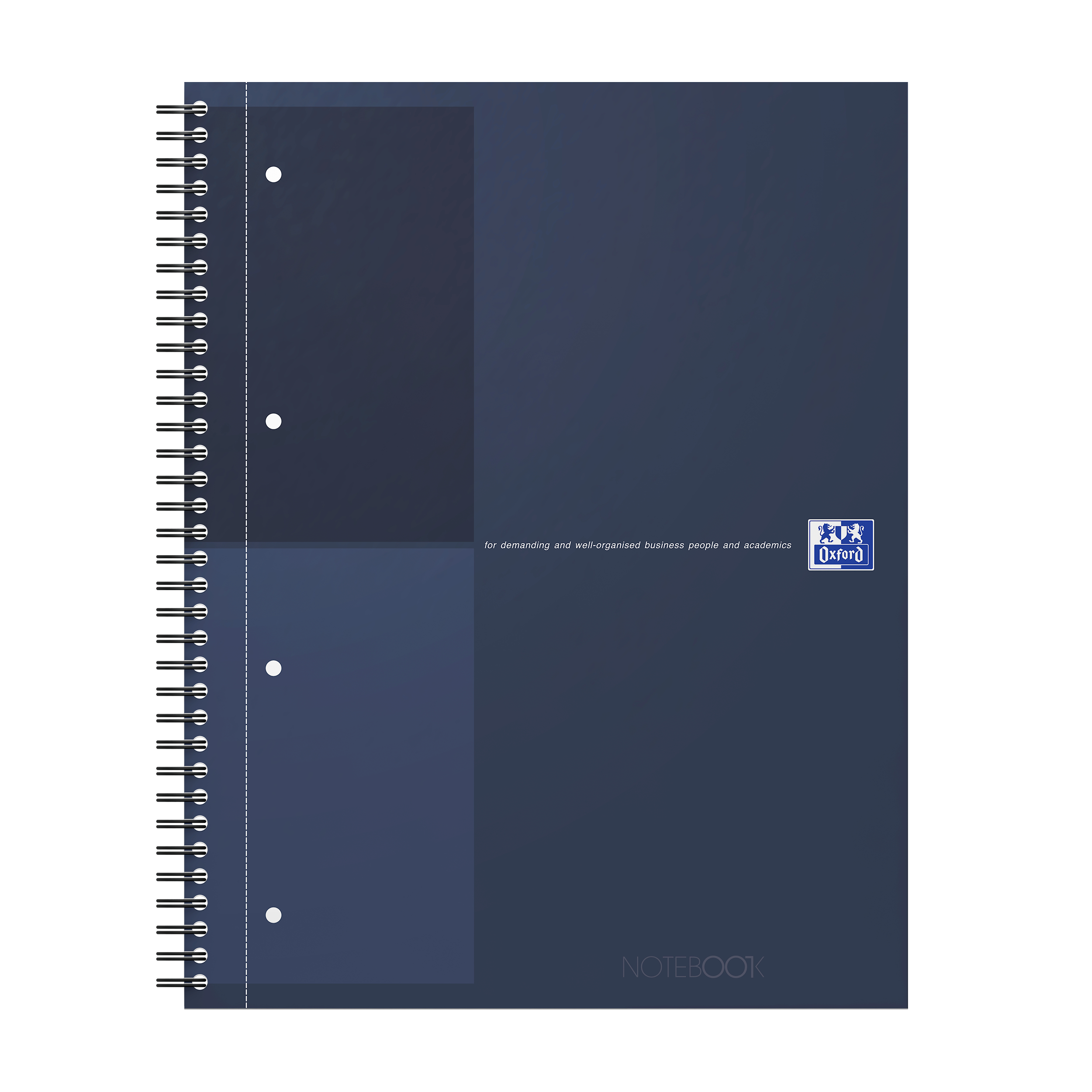 photo OXFORD Carnet à spirales A4+ 400194458 ligné, bleu foncé 80 feuilles