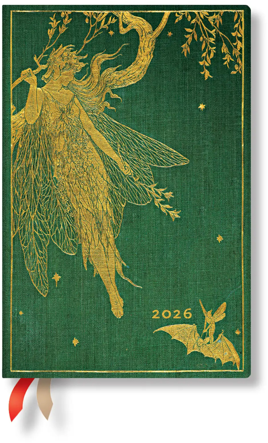 photo PAPERBLANKS Agenda Olive Fairy 2026 DD0549-1 1J/1P TAG Mini HC AL 9.5x14cm