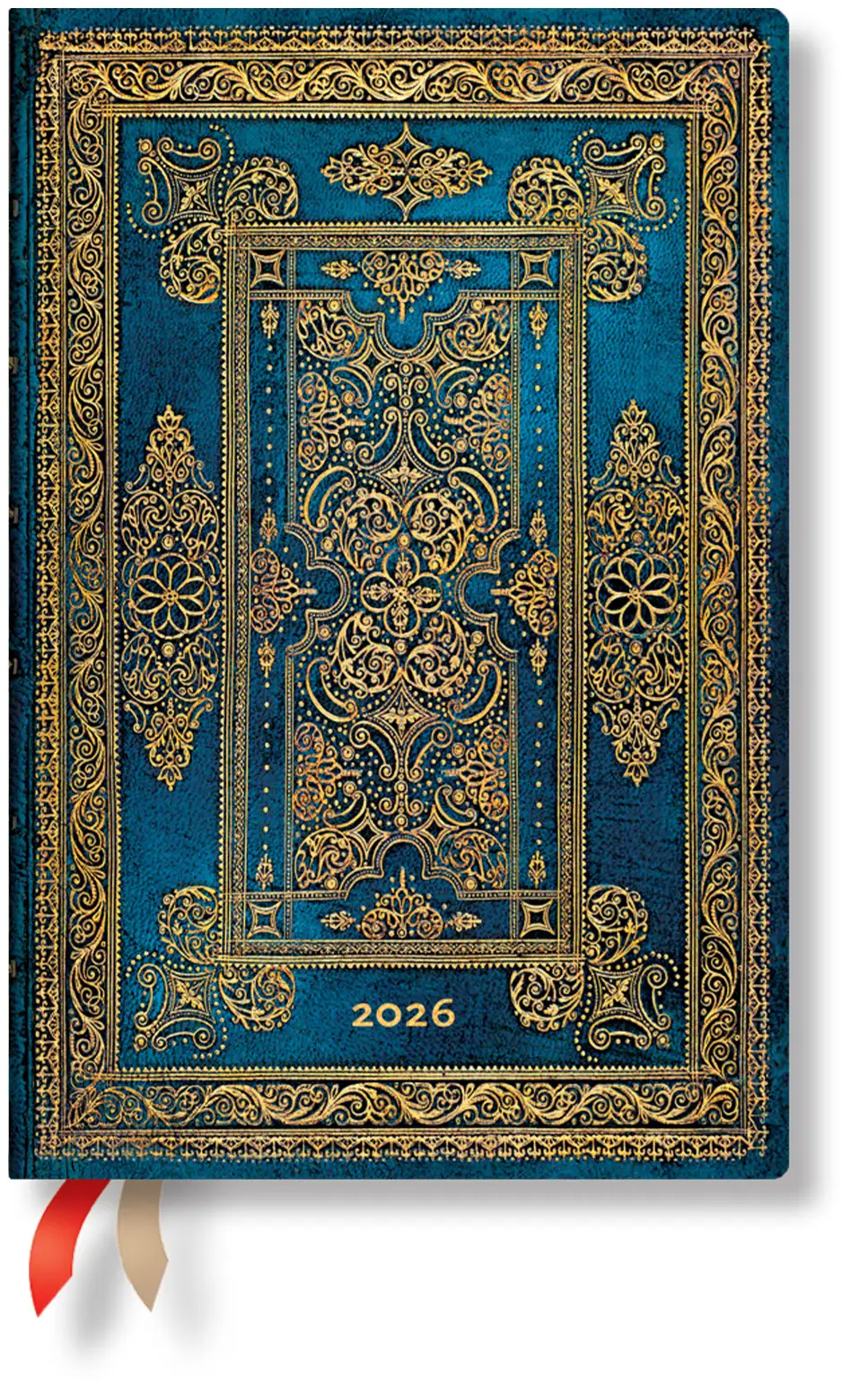 photo PAPERBLANKS Agenda Blue Luxe 2026 DD0553-8 1S/2P HOR Mini HC AL 9.5x14cm