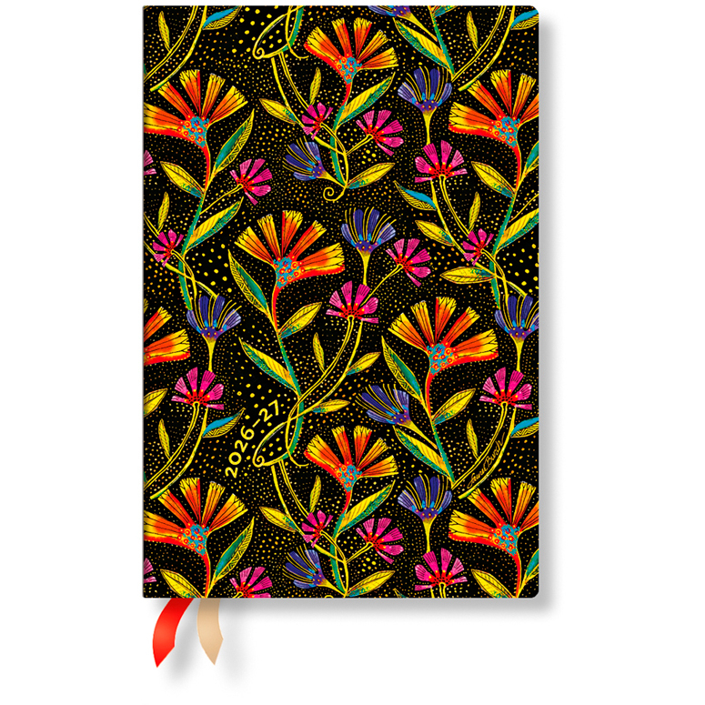 photo PAPERBLANKS Agenda Wildblumen Mini 26/27 DD1725-8 1S/2P 18M AL HOR HC 9.5x14cm