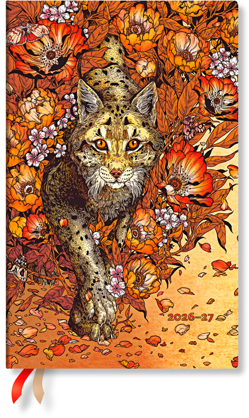 photo PAPERBLANKS Agenda Luchs Maxi 26/27 DD1731-9 1S/2P 18M AL VER HC 13.5x21cm