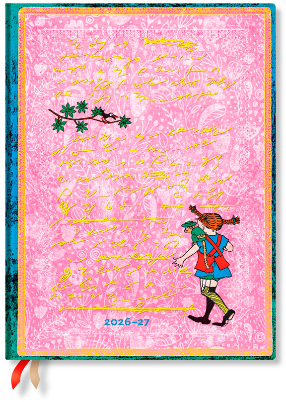 photo PAPERBLANKS Agenda Pippi Lang. Ultra 26/27 DD1733-3 1S/2P 18M AL VER HC 18x23cm