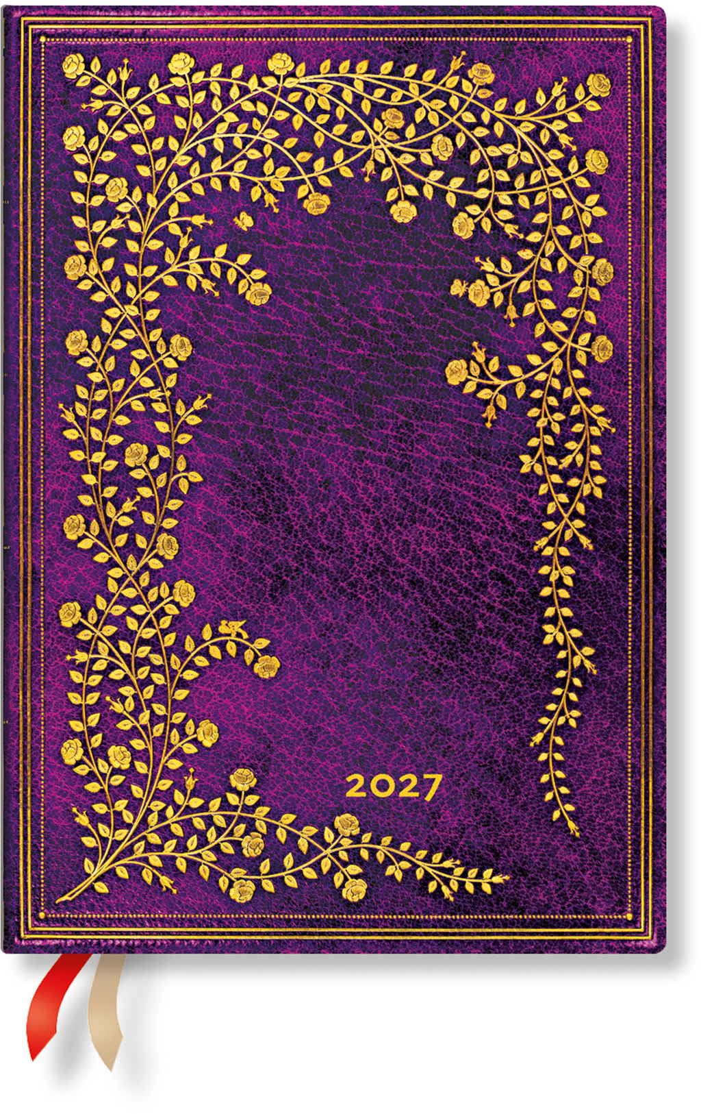 photo PAPERBLANKS Agenda New York Rose 2027 DD1775-3 1S/2P HOR Midi HC AL 13x18cm