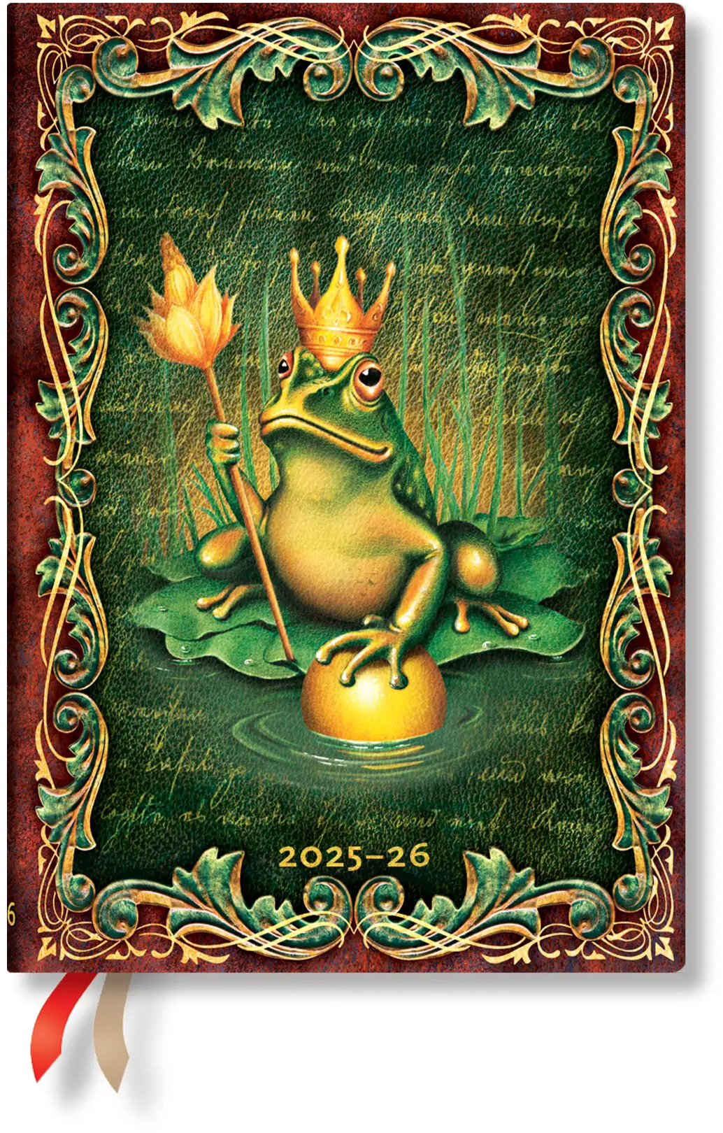 photo PAPERBLANKS Agenda Grenouille Midi 25/26 DF0871-3 1S/2P 13M FR HOR HC 13x18cm