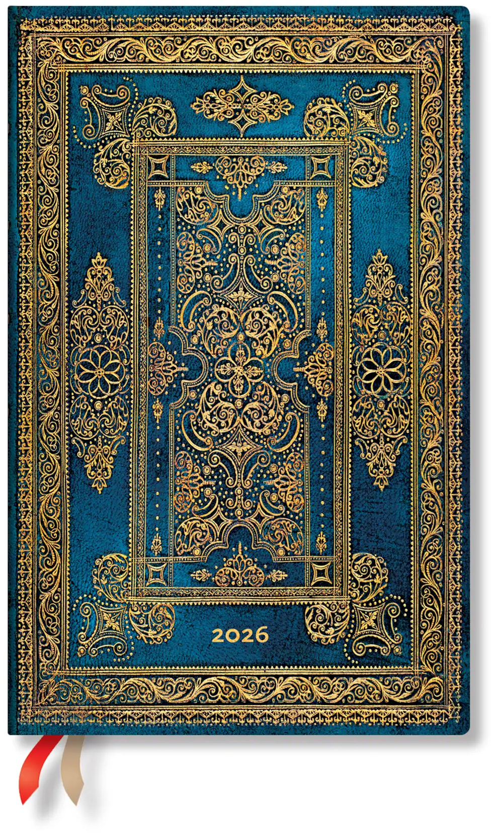 photo PAPERBLANKS Agenda Luxe Bleu 2026 DF0935-2 1S/2P VER Maxi HC FR 13.5x21cm