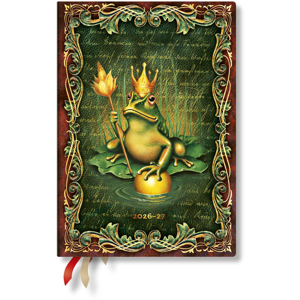 photo PAPERBLANKS Agenda Grenouille Midi 26/27 DF2028-9 1S/2P 13M FR HOR HC 13x18cm