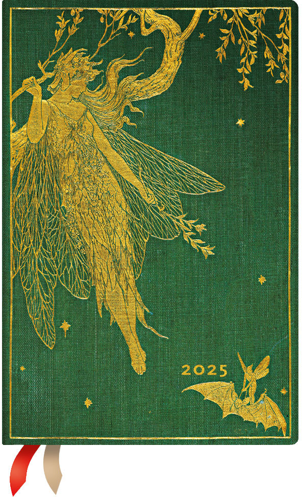 PAPERBLANKS Agenda Olive Fairy 2025 DHD5971 1J/1P TAG Mini HC DE 9.5x14cm