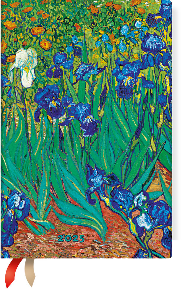 PAPERBLANKS Agenda Van Gogh Lilien 2025 DHD5984 1S/2P HOR Mini HC DE 9.5x14cm