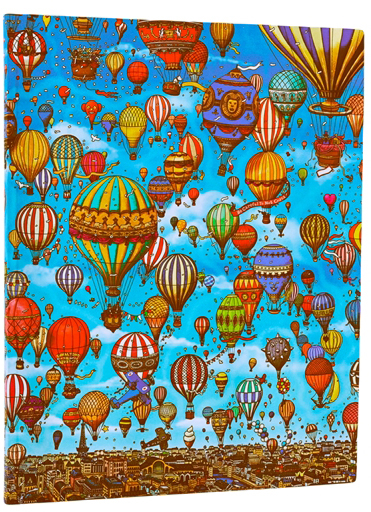 photo PAPERBLANKS Carnet Flex Ultra FB9908-6 Montgolfières ligné 176 p