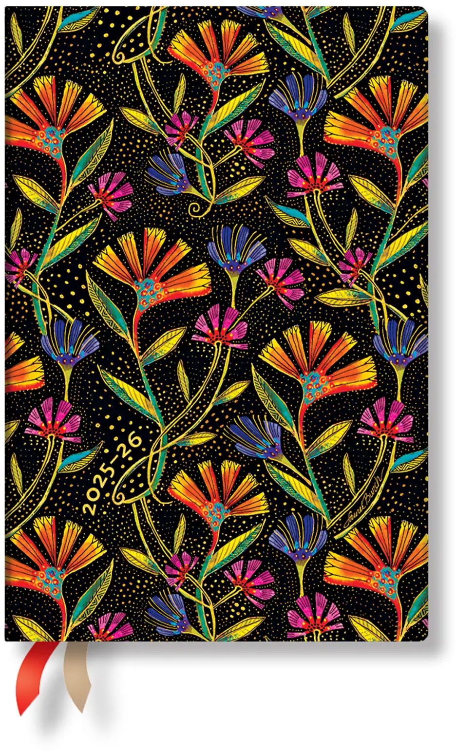 photo PAPERBLANKS Agenda Wildblumen Mini 25/26 FD0661-0 1S/2P 13M AL HOR SC 9.5x14cm