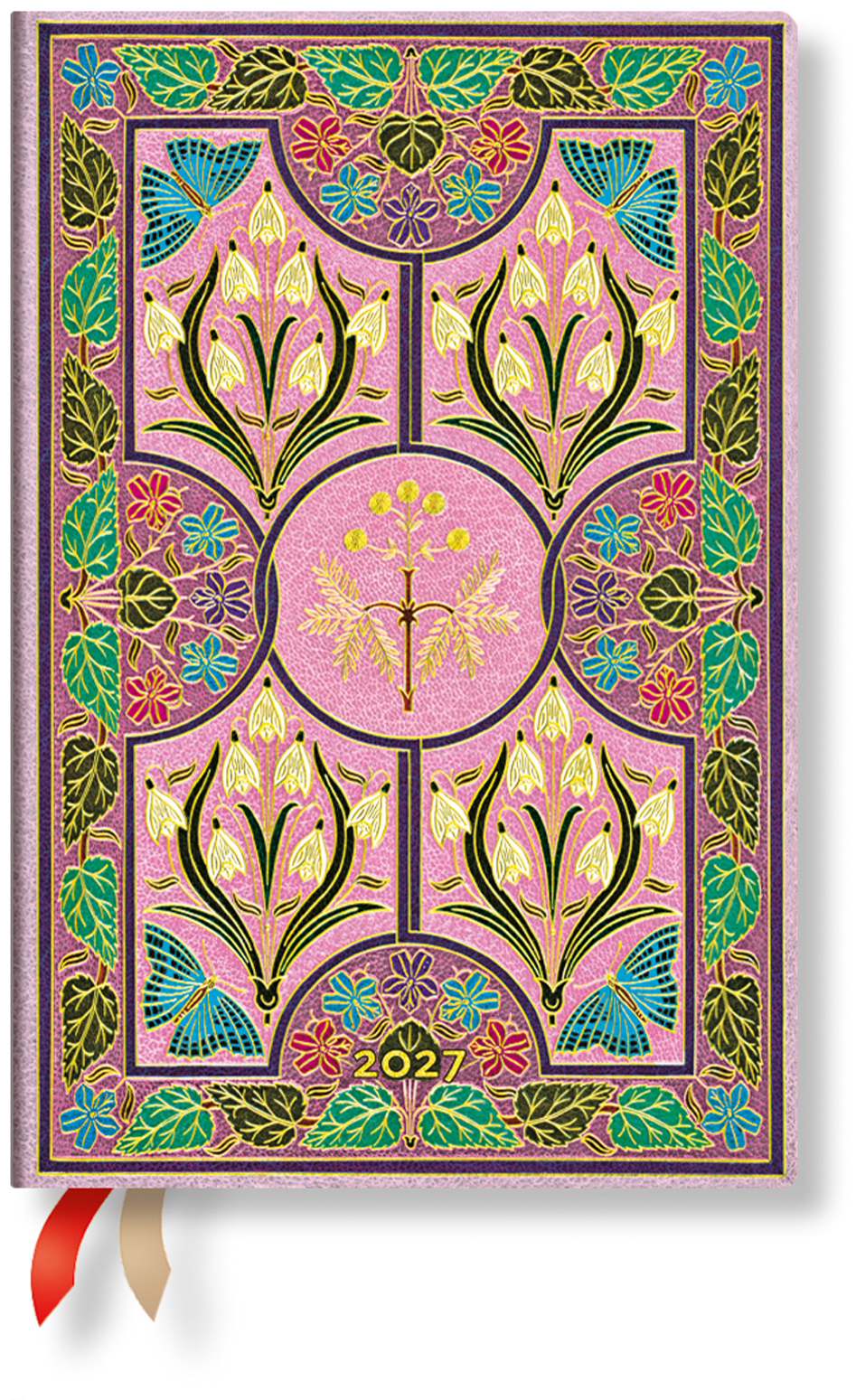 photo PAPERBLANKS Agenda Blühende Poesie 2027 FD1850-7 1S/2P HOR Mini SC AL 9.5x14cm