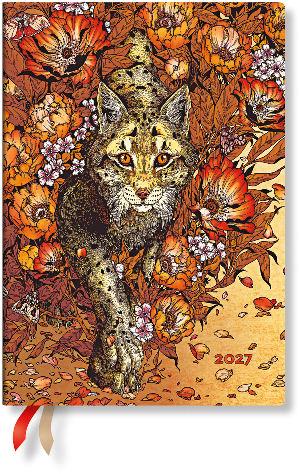 photo PAPERBLANKS Agenda Luchs 2027 FD1858-3 1S/2P HOR Midi SC AL 13x18cm