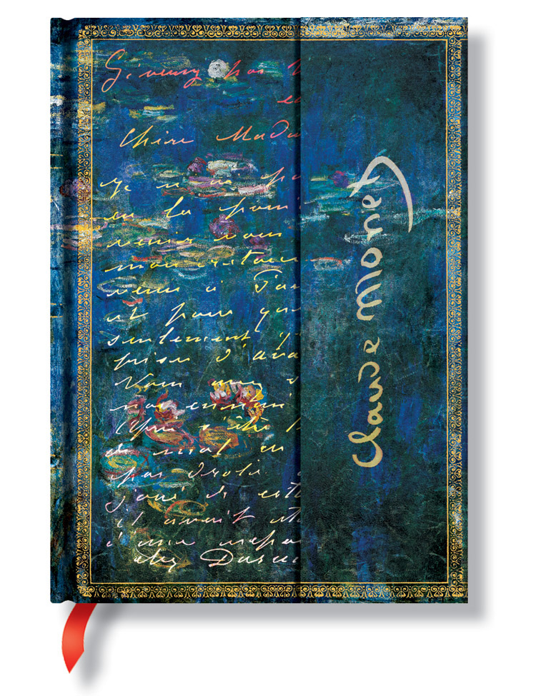 photo PAPERBLANKS Carnet de notes Midi PB1209-2 Monet Nymphéas, lin.