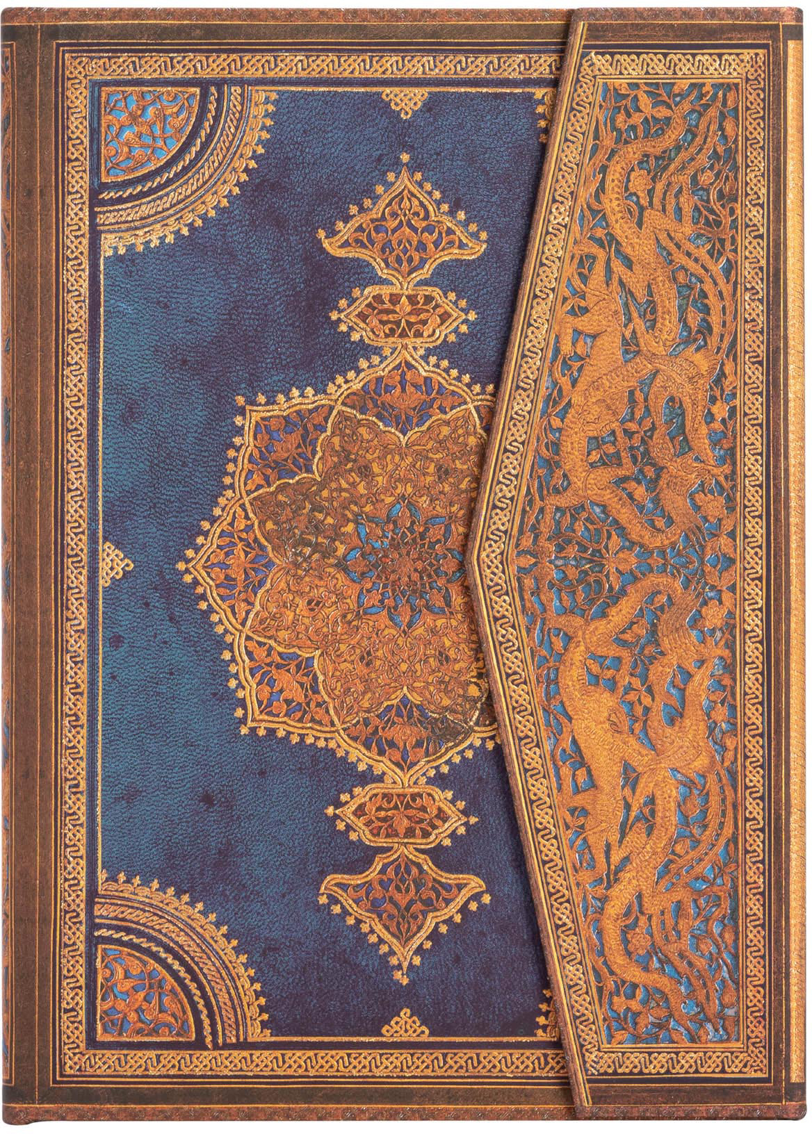 photo PAPERBLANKS Carnet notes ligné Midi PB8199-9 Safawidisch Indigo 72 flls.