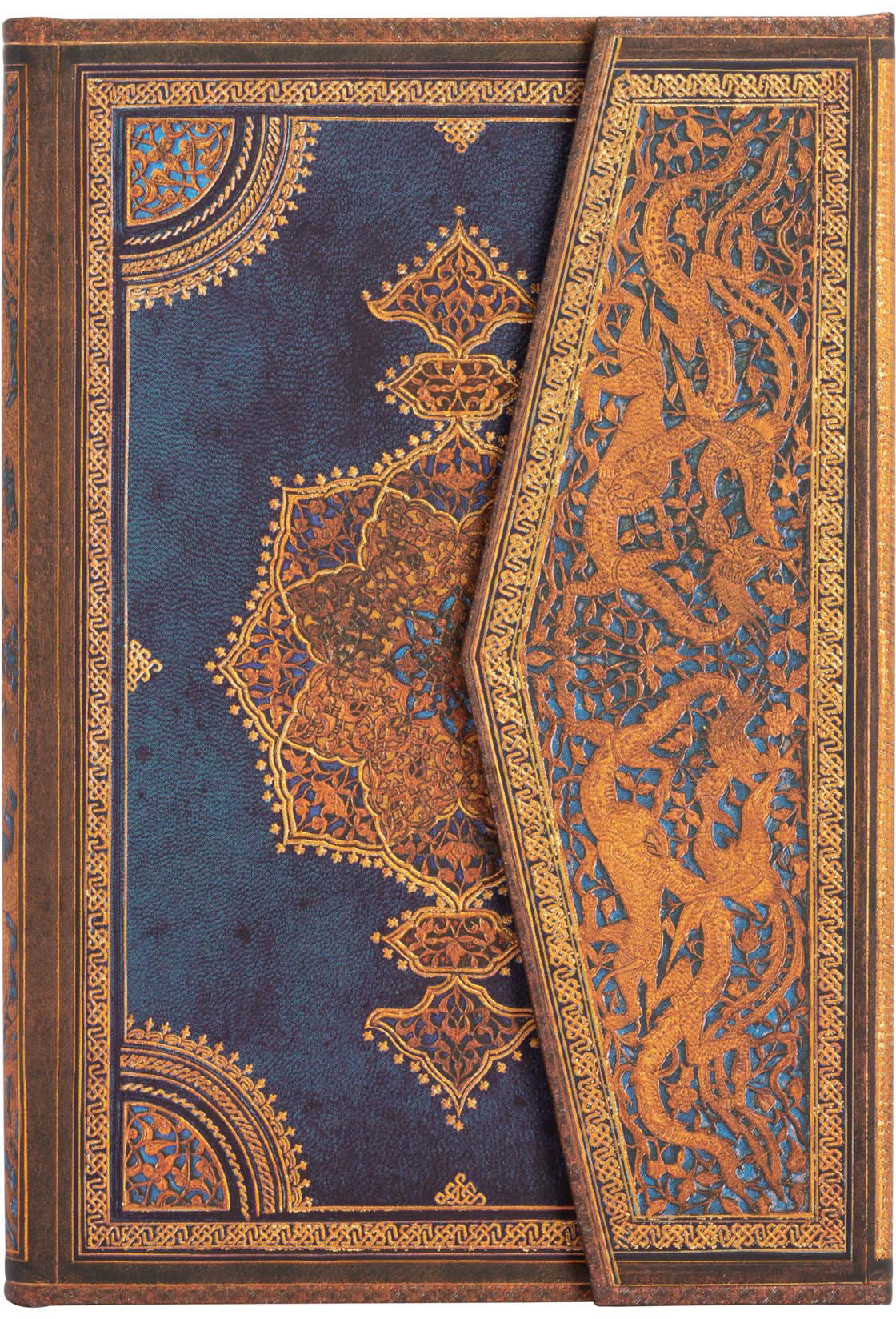 photo PAPERBLANKS Carnet notes ligné Mini PB8201-9 Safawidisch Indigo 88 flls.