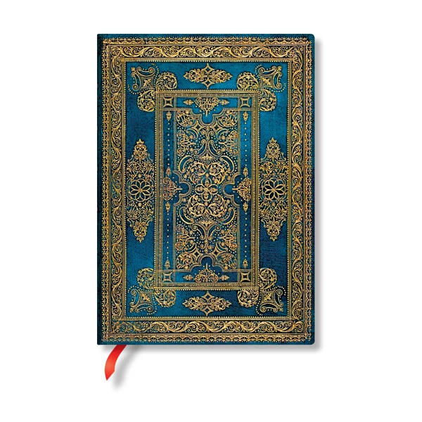 PAPERBLANKS Cahier Blue Luxe Midi PB9591-0 ligné, bleu 144 pages