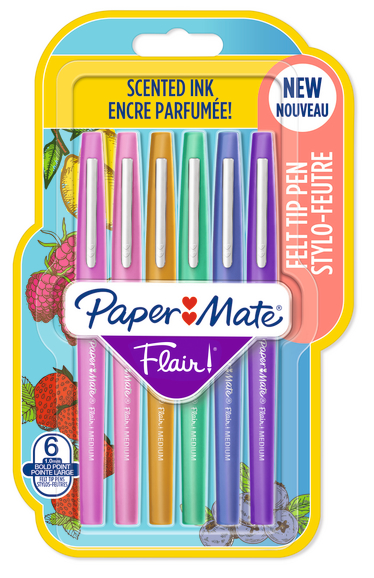PAPERMATE Stylo fibre Flair 0.7mm 2138466 Scented, ass. 6 pcs.