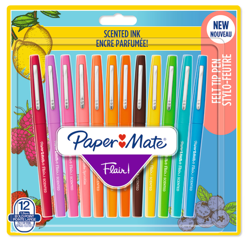 PAPERMATE Stylo fibre Flair 0.7mm 2138467 Scented, ass. 12 pcs.