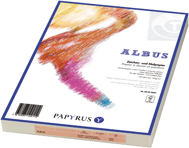 PAPYRUS Papier à dessin A3 88020006 140g, blanc 100 feuilles