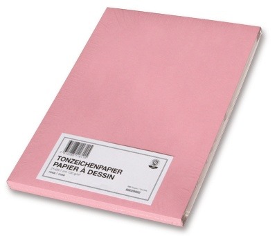 PAPYRUS Papier à dessin couleur A4 88020062 130g, rose 100 feuilles