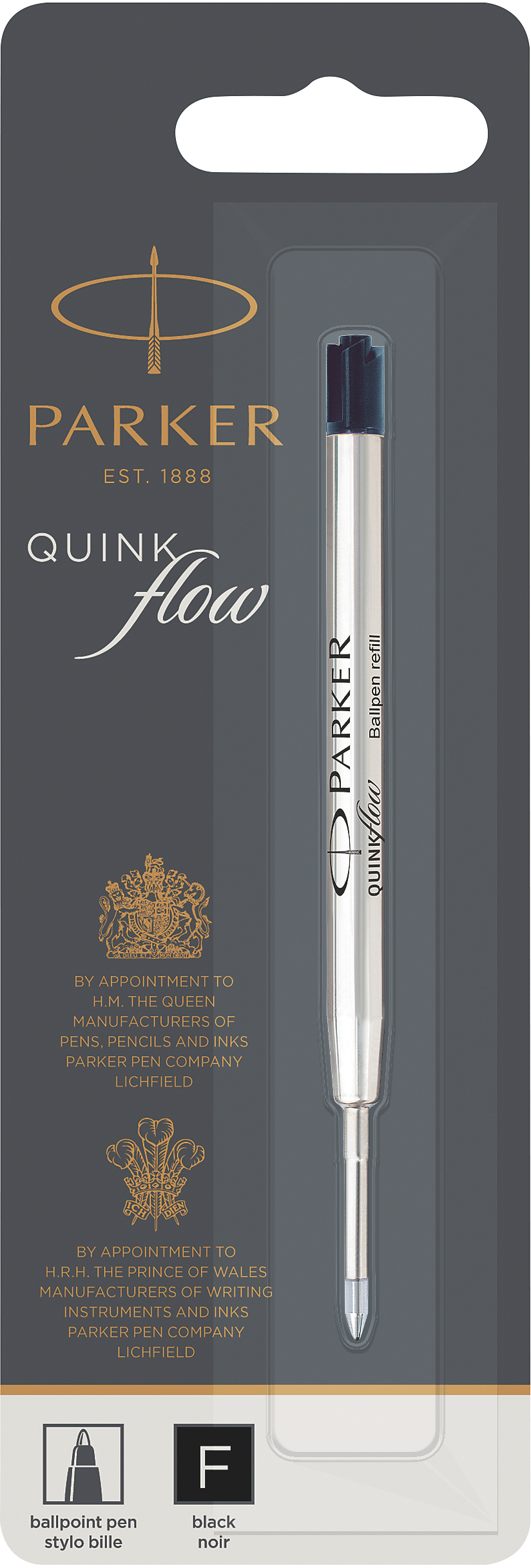 PARKER Mine stylo à bille F 1950367 noir, QUINKflow