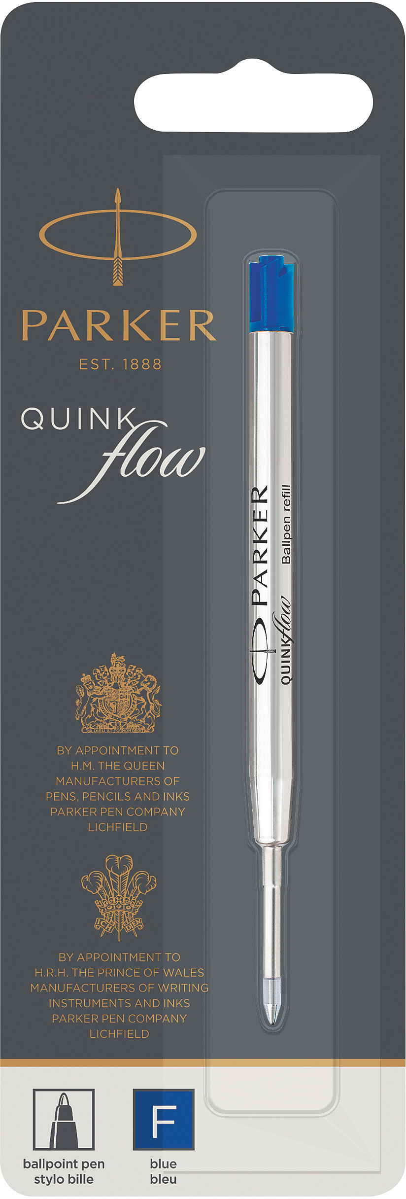 PARKER Mine stylo à bille F 1950368 bleu, QUINKflow