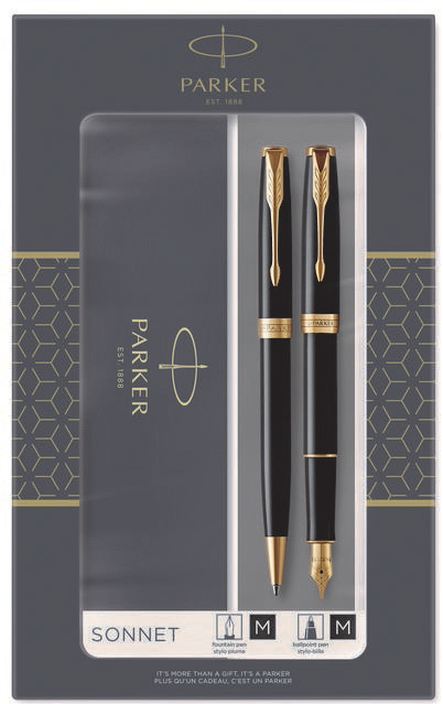 PARKER Gift Set 2093371 SONNET Black Lacquer G.C.